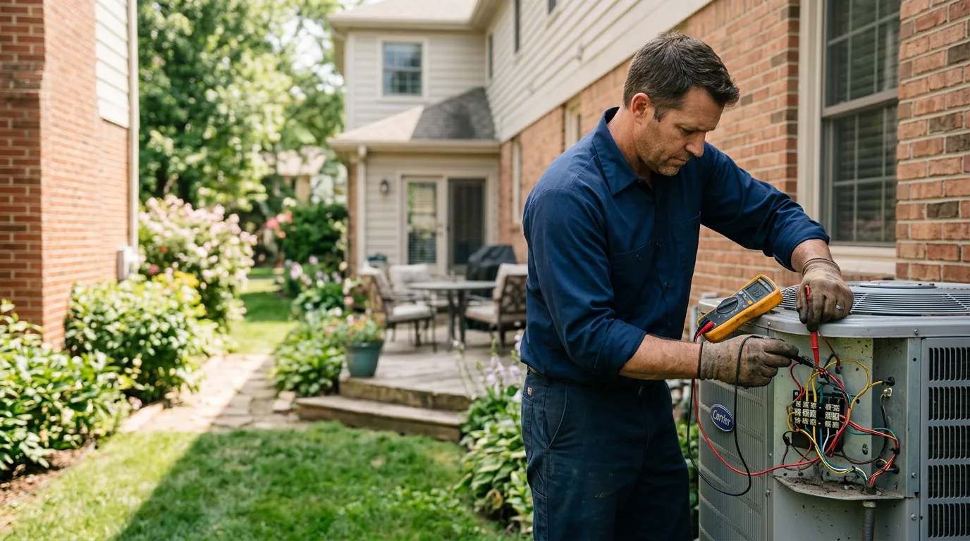 HVAC technician working near Byars, OK